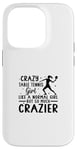 Coque pour iPhone 14 Pro Joueur de ping-pong Crazy Table Tennis Fille