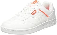 FILA C. Court Teens Basket, White-Fiery Coral, 37 EU Étroit