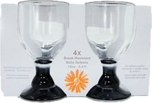 Vinglass Bella Goblet Svart 4 stk