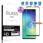 [2 Pièces] pour Galaxy S10+ Verre Trempé Couverture Complète Ecran Filmpour Samsung Galaxy S10 Plus/ Galaxy S10+ 6.4" 2019