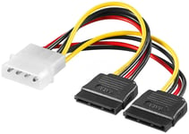 Strömadapter 4-pin Molex till 2x SATA-ström