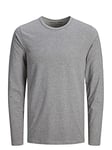 JACK & JONES Men's Basic O-Neck Tee T-Shirt, Light Grey Melange, XXL