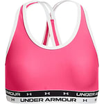 Under Armour Girls' Crossback Solid, Solid Sports Bra with Crossover Back, Essential Sportswear