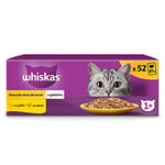 Whiskas Nourriture Humide pour Chats Adultes sélection Oiseaux en gélatine (13 x 4 sachets x 85 g)