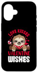 iPhone 16 Love Kisses Valentine Wishes Sloth Valentine's Day Couple Case