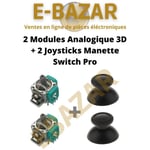 EBAZAR Switch Pro x2 Modules 3D Stick Analogique + 2 Joysticks manette Nintendo Switch Pro