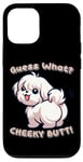 Coque pour iPhone 14 Amusant blanc Shih Tzu Guess What Cheeky Butt Cute Boys Girls