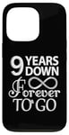 iPhone 13 Pro 9 Years Down Forever To Go - 9th Wedding Anniversary Day Case