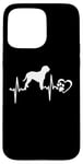 Coque pour iPhone 15 Pro Max Dogue de Bordeaux Dog Heartbeat Paw Love Funny Puppy Lover