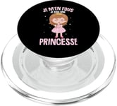 Je M'en Fous Je Suis Une Princesse Femme Fille Enfant PopSockets PopGrip pour MagSafe