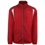 Nike Logo Long Sleeve Zip Up Red Mens Lightweight Jacket 320829 648 - Size Medium