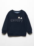 Mango Baby Snoopy Embossed Sweatshirt, Navy