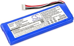 Kompatibelt med JBL Pulse 3, 3.7V, 6000 mAh