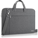 Ferkurn Laptop Bag Case for Women Men, Laptop Sleeve Computer Bag Briefcase with Shoulder Compatible with Macbook Pro/Air, HP Chromebook, Dell XPS, ASUS, Acer, Samsung, Grey, 14 Inch