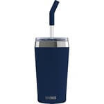 SIGG - Mug Isotherme - Travel Mug Helia - Avec Paille En Verre Durable & Brosse De Nettoyage - Étanche - Sans BPA - En Acier Inoxydable 18/8 - 0,45L / 0,6L