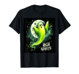 Halloween green ghost high spirits seasonal design T-Shirt