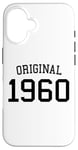 Coque pour iPhone 16 Original 1960, 65 ans pour homme femme, 65e anniversaire