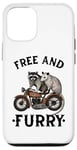 Coque pour iPhone 13 Free And Furry Moto Biker Opossum Raton laveur