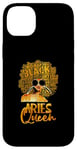 Coque pour iPhone 14 Plus Afro Hair Art Aries Queen Février Anniversaire