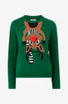 Only - Jultröja onlXmas Deer LS O-neck Box Knt - Grön