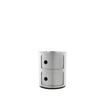 Kartell - Componibili 5966 Chrome - 2 Compartments - Hurtsar - Anna Castelli Ferrieri - Silver - Plast