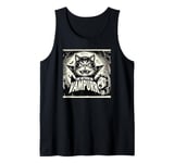 Funny Vampire Cat, Halloween, Love Cats with Attitude Tank Top