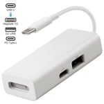 Adaptateur Magsafe 3 en 1 Usb-c pour ordinateurs portables, ordinateurs portables, smartphones - Convertisseur Type-c vers Magsafe 1/2