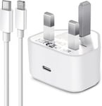 20W Fast Charger Plug With 3.3 feet Cable [Apple MFi Certified] for iPhone... 