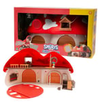 Giochi Preziosi Les Schtroumpfs - Playset Caserne des Pompiers Schtroumpfs, Amusant et coloré, Comprend Schtroumpf Tontolone Exclusif de 5,5 cm et Accessoires, pour Enfants à partir de 3 Ans