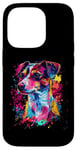 Coque pour iPhone 14 Pro Les amoureux du pop art coloré Jack Russell Terrier