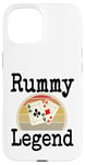 iPhone 15 Funny Rummy Legend Card Game Winner Winning Game Night Dad Case