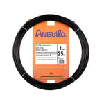 Anguilla – Passe-câble interchangeable Nylon 4 mm 25 m Noir