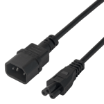 DELTACO – Power cable IEC C14 - IEC C5, 5m, black (1902271)