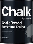 Hemway Old Stone Grey Chalk Based Furniture Paint 1L Matt Shabby Chic Home Inter