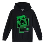 Minecraft Creeper Inuti Pojkar Hoodie Gamer Barn Hooded Tröja grön green 140cm