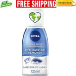 NIVEA Double Effect Waterproof Eye Make-Up Remover (125 ml), Daily Use Face Clea