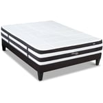 Literie Ensemble fontainebleau 140x190 cm Matelas Ressorts ensachés + Sommier Bois - Bellecour