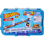 Hot Wheels - Glace Track Builder Coffret de Construction avec 1 Voiture et 10 éléments de Piste, boîte de Rangement modulable et empilable, HKX40