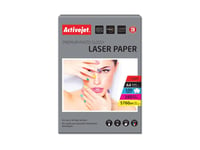 Activejet Ap4-160G100l (A4  100 Kopior) Glansigt Papper, Gloss, 160 G/M², Laser, A4, 21X29,7 Cm, Vit