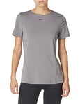 Nike Women's Pro All Over Mesh T-Shirt, Gunsmoke/Black, S