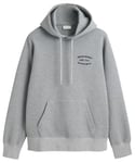 GANT Sweat à Capuche avec Motif Small Graphic Sweatshirt, Gris, M Homme