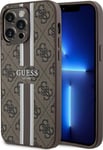 Guess Guess Guhmp15xp4rpsw Iphone 15 Pro Max 6.7" Brązowy/Brown Hardcase 4G Printed Stripes Magsafe