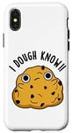 Coque pour iPhone X/XS Jeu de mots « I Dough Know Funny Food »