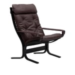 LK Hjelle - Siesta Classic High Black With Armrests Hemsen Anilin 35 Brown