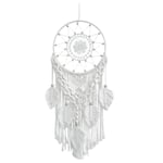 Attrape-RêVes en Macramé pour Chambre à Coucher, Adulte, DéCoration Murale Boho Suspendre avec Feuilles TisséEs, de