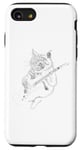 Coque pour iPhone SE (2020) / 7 / 8 Femme Chat Rocker Funny Chat joue la guitare Rockstar Cats