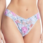 Hanky Panky Trosor Printed Original Rise Thong Blå Mönstrad nylon One Size Dam