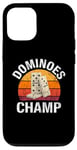 iPhone 12/12 Pro Dominoes Funny Board Game Lover Lucky Domino Player Vintage Case