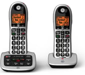 BT 4600 Cordless Phone with Answering Machine - Twin Handsets, Silver