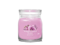 Yankee Candle Wild Orchid, Rund, Lila, Bärnsten, Banankontakt, Bergamott, Hibiskus, Jasmin, Mandarin, Mysk, Orkidé, Palmblad,..., 50 h, 1 styck